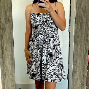 Black And White Floral B. Smart Mini Dress